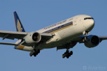 The national carrier, Singapore Airlines with a Boeing 777-200