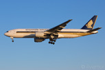 The national carrier, Singapore Airlines with a Boeing 777-200
