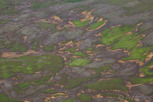 Beautiful colors from above of the Icelandic landscape