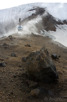 Helicopter landing inside the Eyjafjallajökull crater