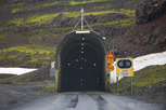 Steep and narrow roads through the mountainous area to Neskaupstaður