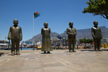 The four Nobel Peace Prize winners at Nobel Square (Luthuli, Tuti, de Klerk and Mandela), Cape Town