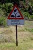 Warning sign inside the iSimangaliso Wetland Park