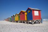 Colorful beach shacks at Muizenberg