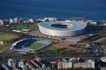 The football stadium as seen from Signal Hill, Cape Town