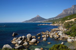 The west coastline of Cape Peninsula with Lion's Head in the distance