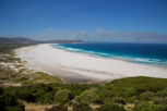 Noordhoek Beach with bush fire smoke spreading, Cape Peninsula