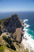 Steep rocks and stormy weather at the Cape Peninsula