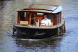 Luxurious canal boat, Amsterdam