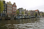 Dutch houses by the canal, Amsterdam
