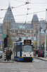 Local tram in front of Rijksmuseum, Amsterdam