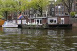 Houseboat in the canals, Amsterdam