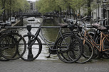 Bicycle, canals and boats, Amsterdam