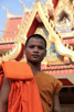 Monk outside Wat Ong Teu