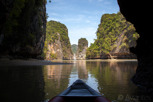 Canoeing through the limestone tower krasts, Ao Phang Nga National Park