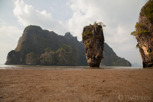Khao Phing Kan at James Bond Island during low tide, Phuket