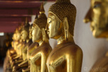 Buddhas at the Temple of the Reclining Buddha (Wat Pho), Bangkok
