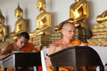 Monks exam at Temple of the Reclining Buddha (Wat Pho), Bangkok