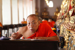 Monks exam at Temple of the Reclining Buddha (Wat Pho), Bangkok
