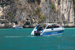 Speedboats inside the Pileh Lagoon, Phi Phi Islands