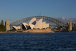 Sydney Opera House and Harbour Bridge as seen from Mrs Macquarie's Chair