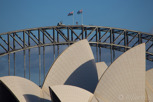 Sydney Opera House and Harbour Bridge as seen from Royal Botanic Gardens, Sydney