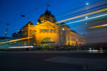 Flinders Street Station at dusk, Melbourne