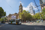 Tram passing by the Town Hall, Melbourne