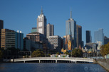 Yarra River and Melbourne skyline, Victoria