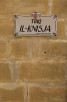 Street sign of Triq Il-Knisja, St Julian