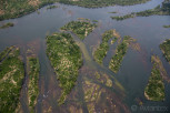 Aerial view of the Victoria Falls delta