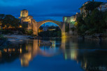Stari Most at blue hour, Mostar