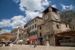 Piazza of the Arms and old stone Clock Tower, Kotor