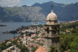 View of Kotor from the hiking trail to St John Fortress