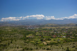 Landscape view with Podgorica in the far distance