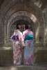Japanese women by the aqueduct at Nanzen-ji Temple , Kyoto