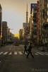 Sunset view of the streets of Tokyo