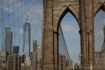 Brooklyn Bridge and One World Trade Center, New York