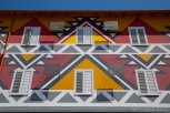 Colorful house facade, Tirana