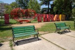 I Love Tirana sign in Rinia-Park