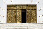 The golden entrance of the Orthodox Church, Tirana