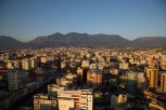 Sunset over Tirana
