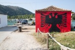 Nationalistic "ferry" terminal at Butrint