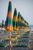 Colorful parasols and sun beds, Dürres
