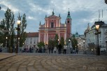The Prešernov trg square and Franciscan Church of the Annunciation, Ljubljana