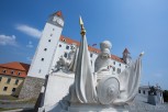 Guarding knights at Bratislava Castle