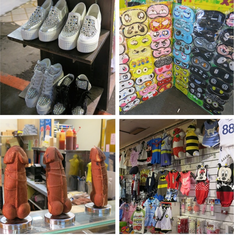 På nattmarknaden kunde man verkligen köpa det mesta. Glittriga platåskor, skojiga sovmasker, våffelsnoppar och roliga kostymer till bebisar. För att nämna några :) På nattmarknaden kunde man verkligen köpa det mesta. Glittriga platåskor, skojiga sovmasker, våffelsnoppar och roliga kostymer till bebisar. För att nämna några :)