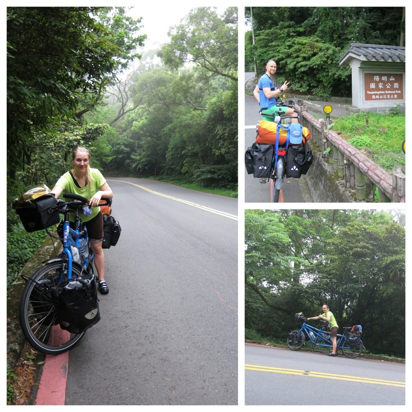 Klättring upp i Yangmingshan National Park norr om Taipei Klättring upp i Yangmingshan National Park norr om Taipei