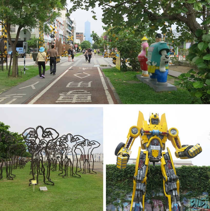 Promenad och cykelslingan runt Pier 2 Art i Kaohsiung. Mysigt! Promenad och cykelslingan runt Pier 2 Art i Kaohsiung. Mysigt!