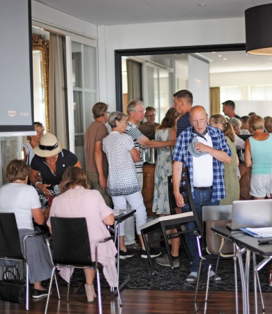 Sommarmötet 2018 på Grand. Bilden är från insläppet; mer än 80 personer ville vara med. Foto CeWe Sommarmötet 2018 på Grand. Bilden är från insläppet; mer än 80 personer ville vara med. Foto CeWe